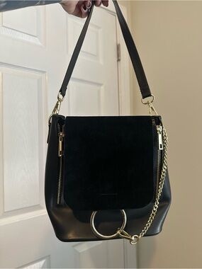 Black Leather Shoulder Bag